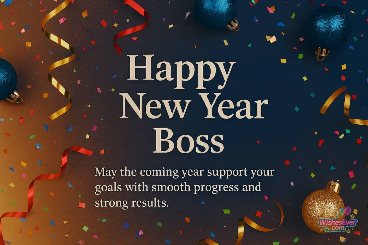 Happy New Year wishes for boss