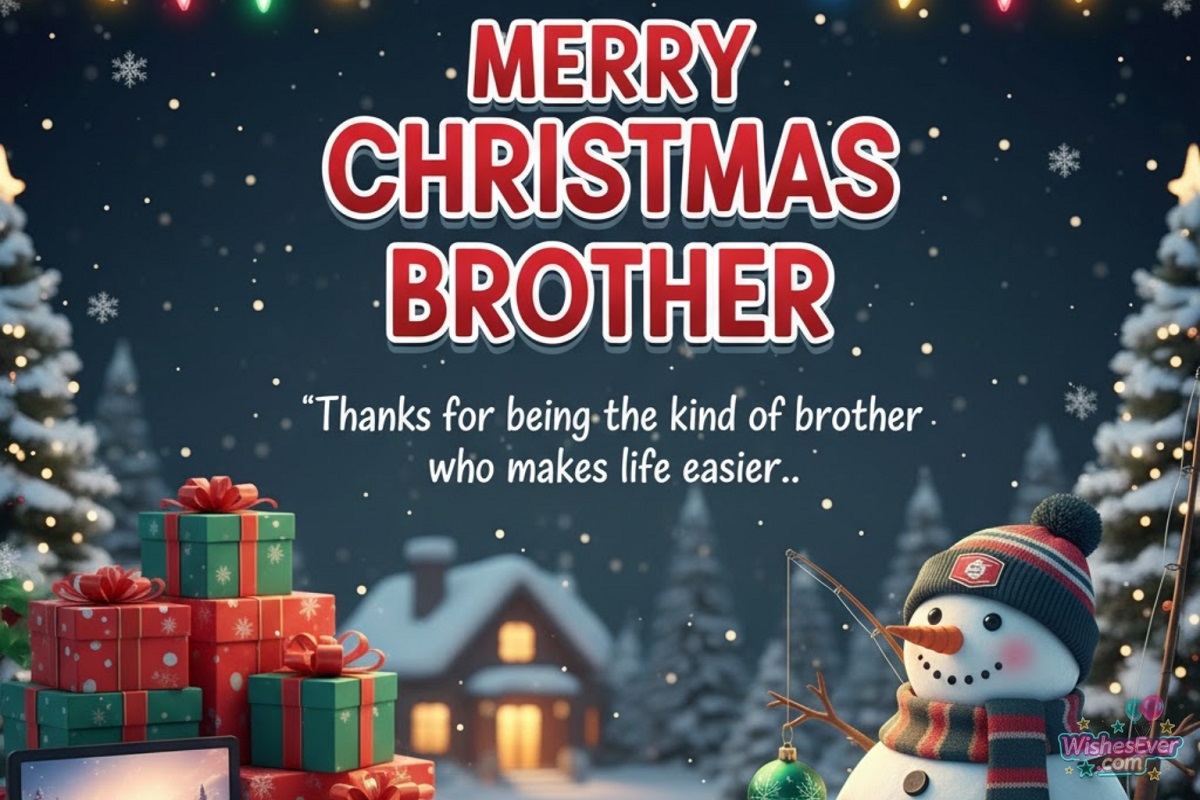 Merry Christmas wishes for brother