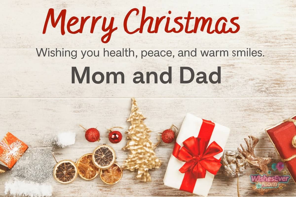 Merry Christmas wishes for parents