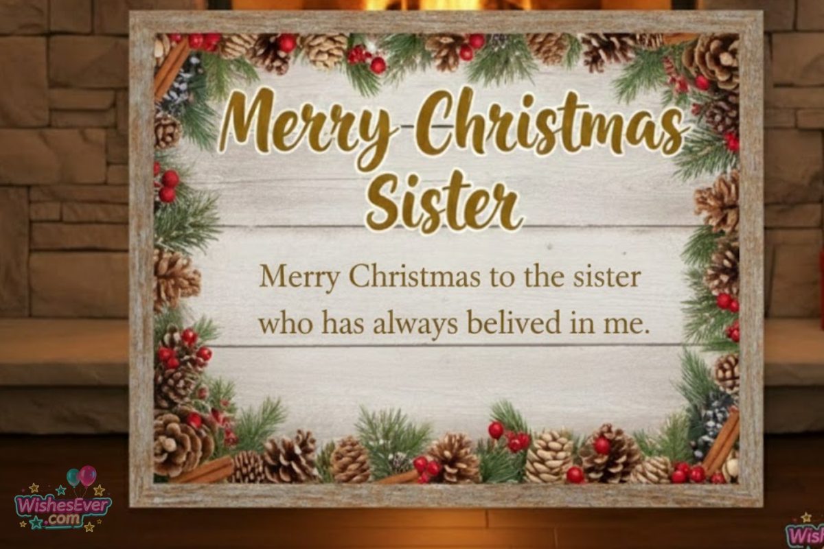 Short Christmas Wishes for Sister