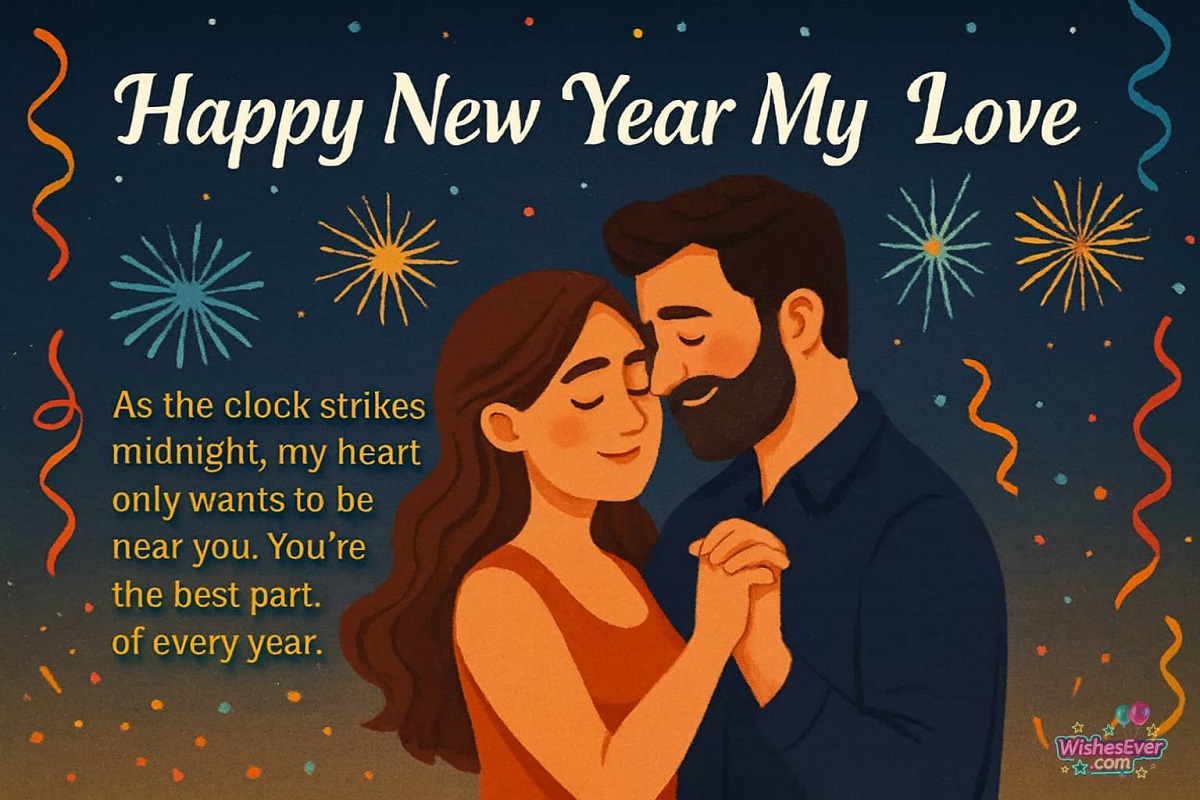 Romantic New Year Wishes for Wife