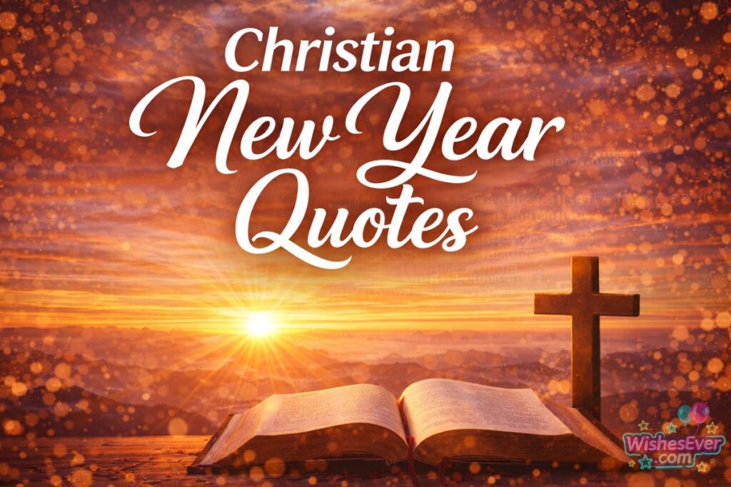 Christian New Year Quotes 2026 with faith-filled Bible inspired messages