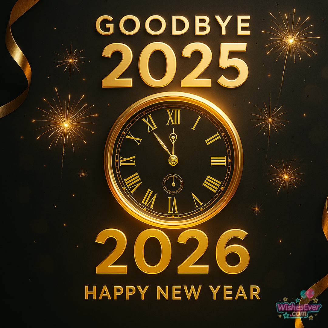 Goodbye 2025 Hello 2026 wishes image