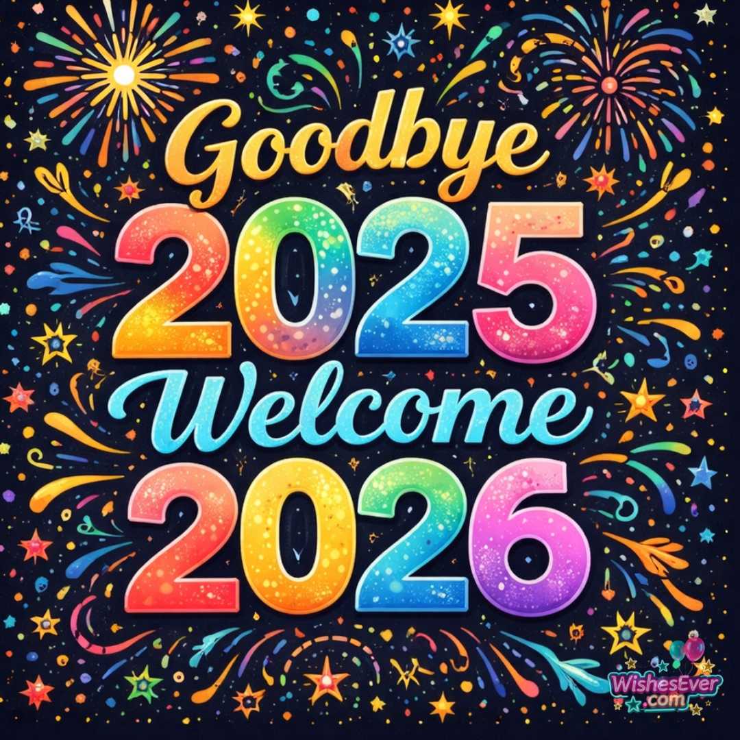 Goodbye 2025 Welcome 2026 WhatsApp status image