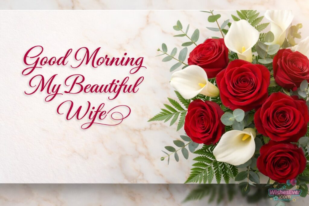 Good morning wishes for wife with romantic and loving messages